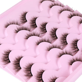 Back view of Newcally Half Lashes demonstrating volume addition