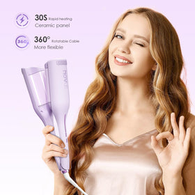 Back view of NOVUS Curling Iron with power cord