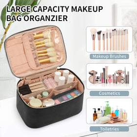 Back view of OCHEAL Makeup Bag with small pocket