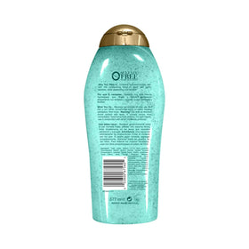 Back view of OGX Hydration + Sea Kelp Body Scrub packaging
