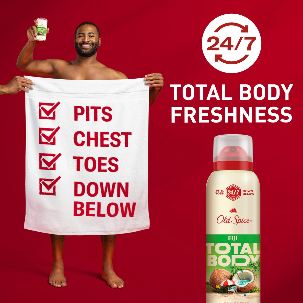 Back view of Old Spice Whole Body Deodorant Spray bottle