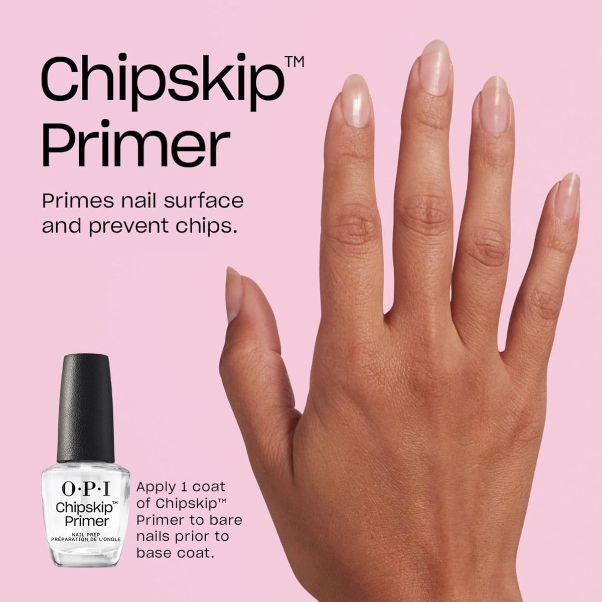 Back view of OPI Chip Skip Primer showing ingredient details
