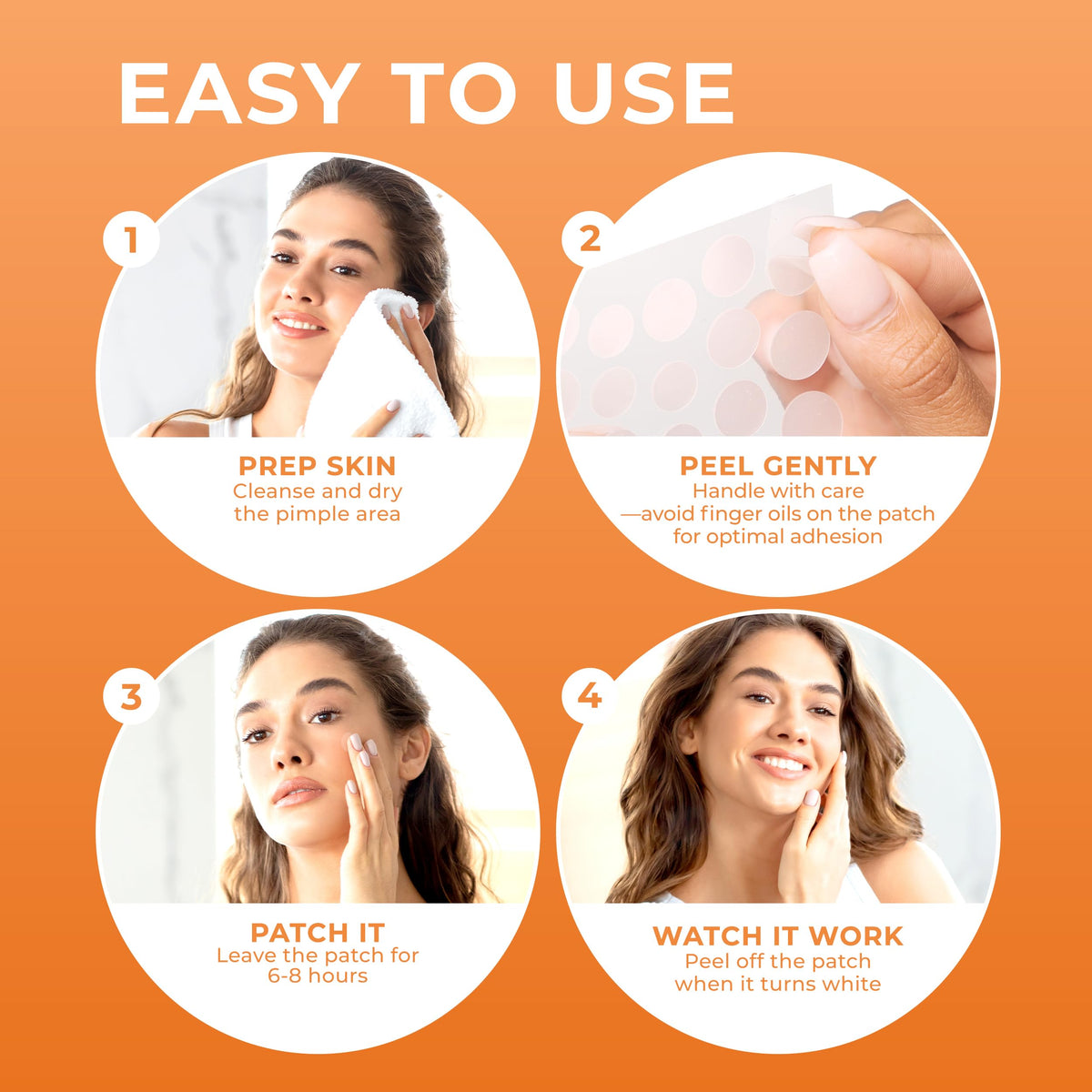 Back view of PatchRx Acne Patches packaging with ingredients
