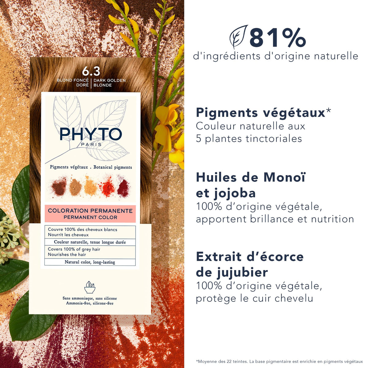Back view of PHYTO Phytocolor box showing instructions