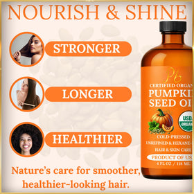 Back view of Pomberries Pumpkin Seed Oil packaging