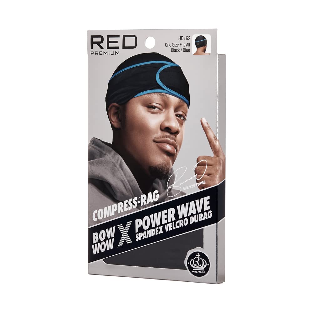 Back view of Red by Kiss Premium Bow Wow X Power Wave Durag