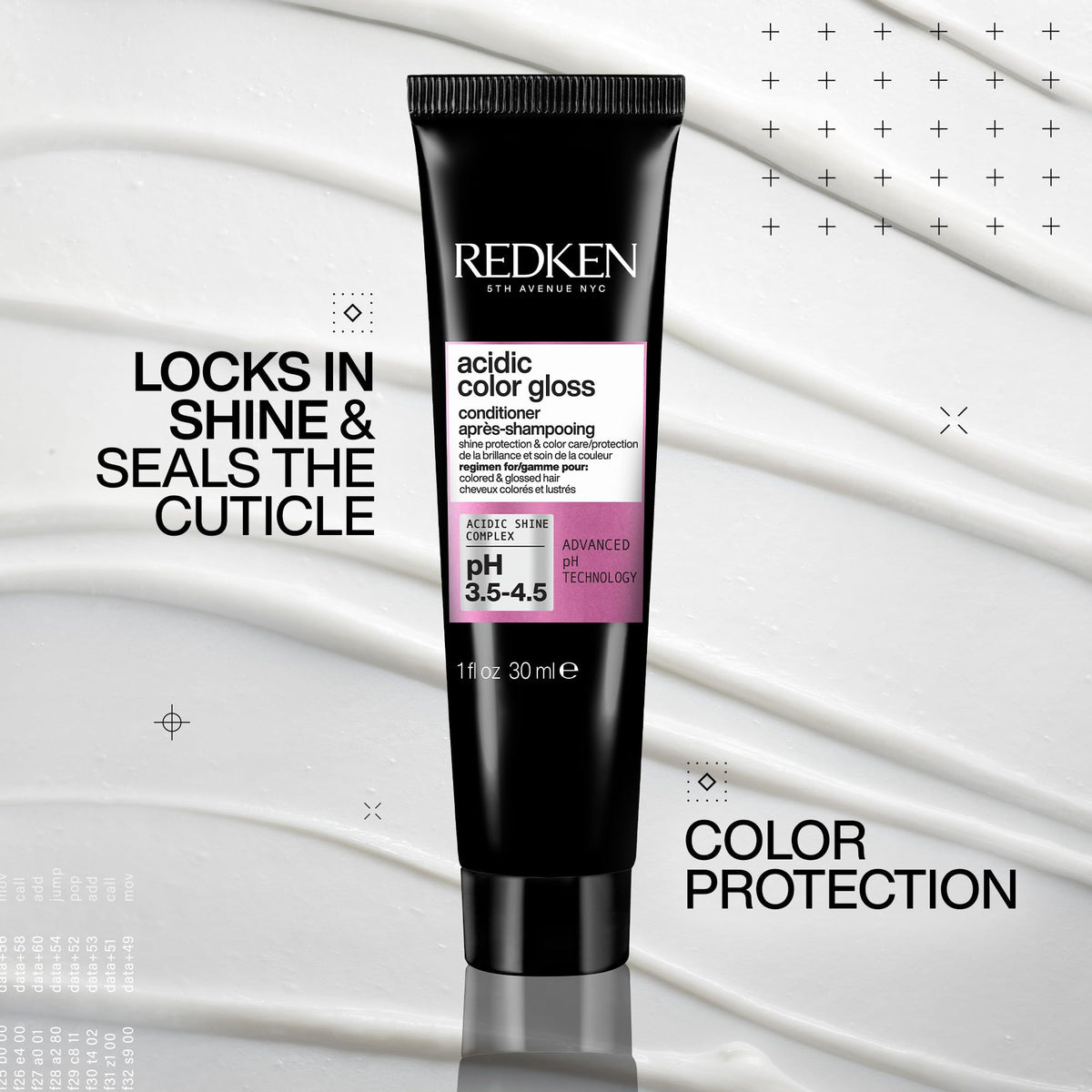 Back view of Redken Acidic Color Gloss Conditioner packaging