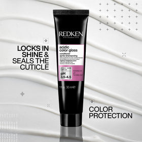 Back view of Redken Acidic Color Gloss Conditioner packaging