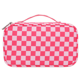 Back view of Relavel Small Makeup Bag with zipper closure