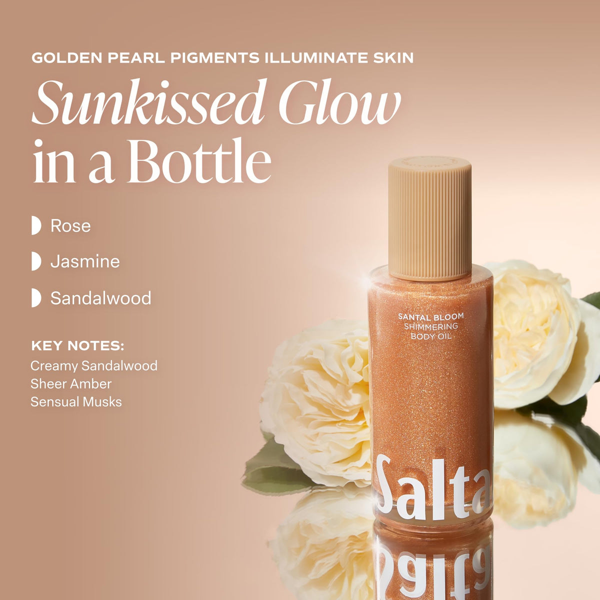 Back view of Saltair Shimmering Body Oil Santal Bloom