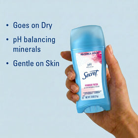 Back view of Secret Antiperspirant Deodorant for Women, 2.6 oz