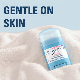 Back view of Secret Antiperspirant deodorant showing ingredients