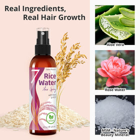 Back view of Seven Minerals Rice Water Spray bottle