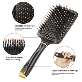 Back view of SHINLEA Detangling Brush showing bristles