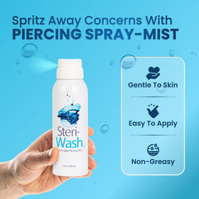 Back view of STERI - WASH Aftercare Piercing Spray