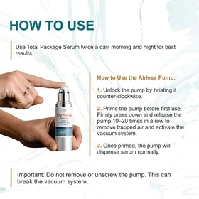 Back view of SUN COAST SCIENCES Total Package Serum packaging