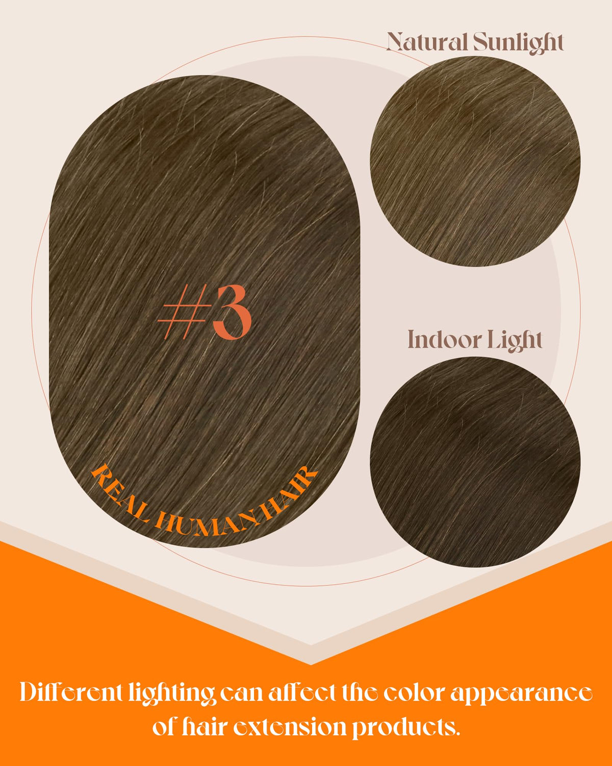 Back view of Sunny Hair extensions in Golden Walnut Brown