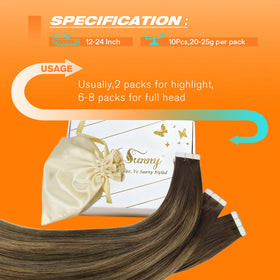 Back view of Sunny Hair extensions installed