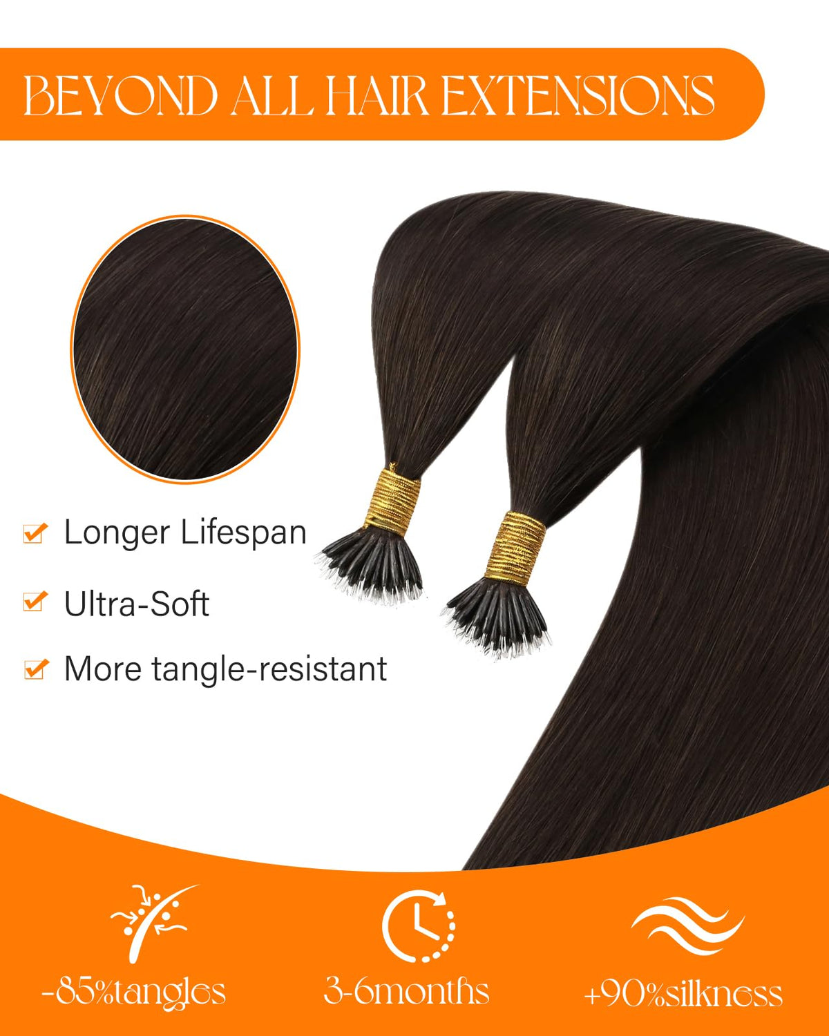 Back view of Sunny Hair Extensions showing blending