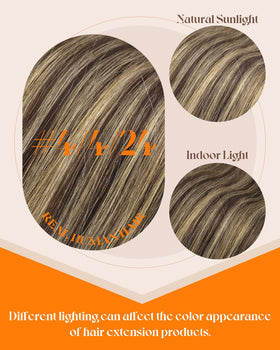 Back view of Sunny Hair extensions showing length and colour