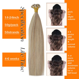 Back view of Sunny Hair extensions showing natural blend