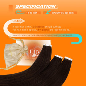 Back view of Sunny Hair Extensions Tape in use