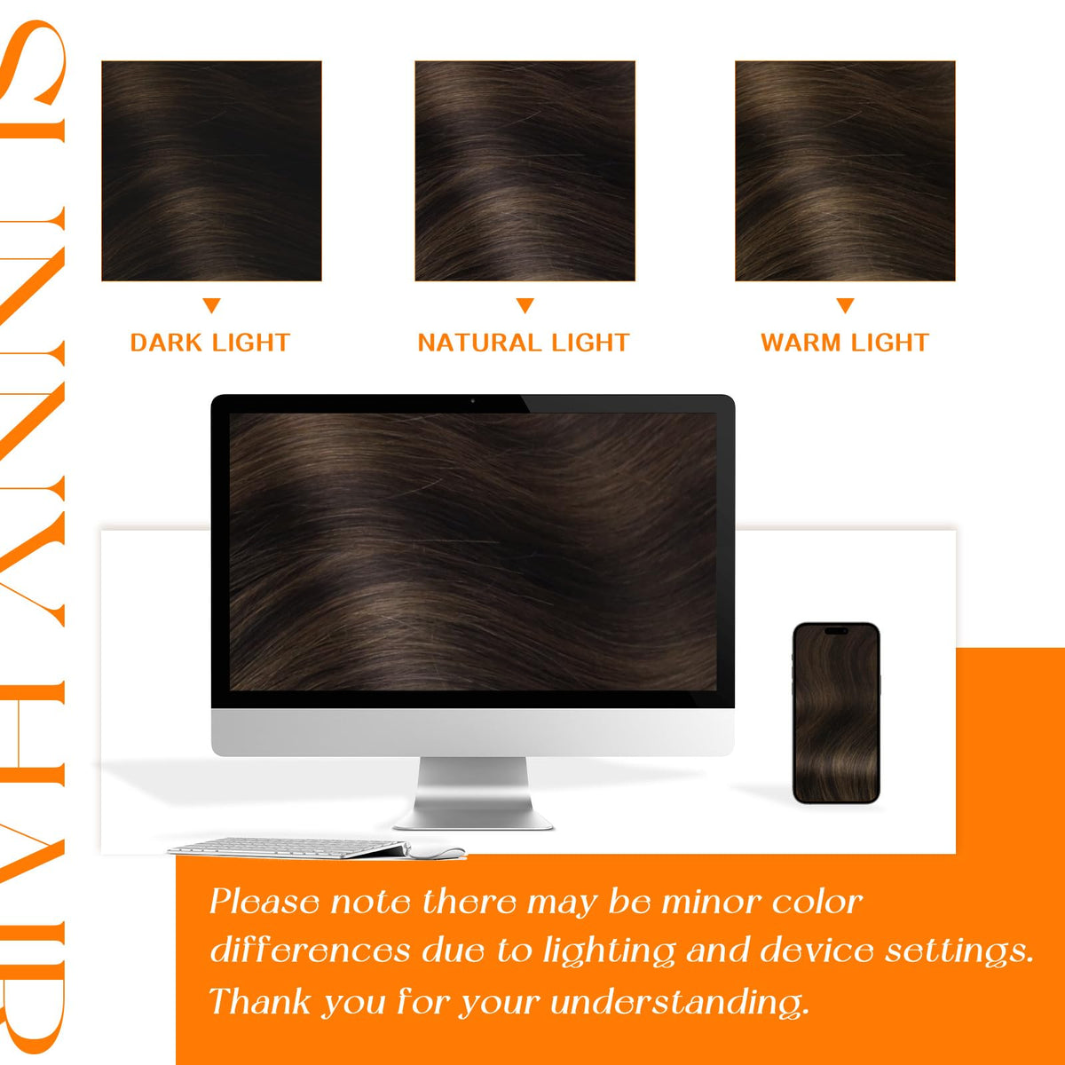 Back view of Sunny Hair Flat Tip Hair Extensions