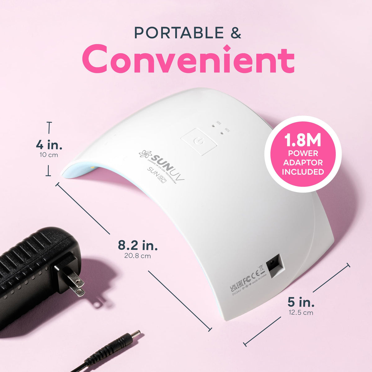 Back view of SUNUV SUN9C UV LED Nail Lamp