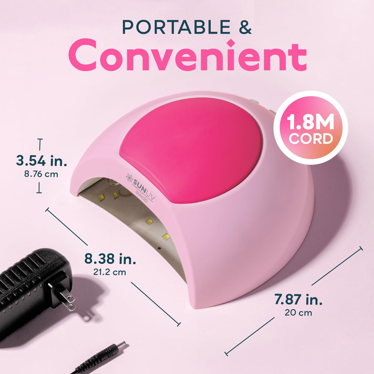 Back view of SUNUV UV LED Nail Lamp