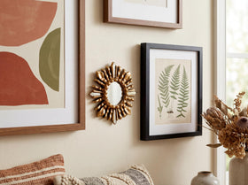 Back view of the DecorContreras Small Peruvian Sunburst Mirror
