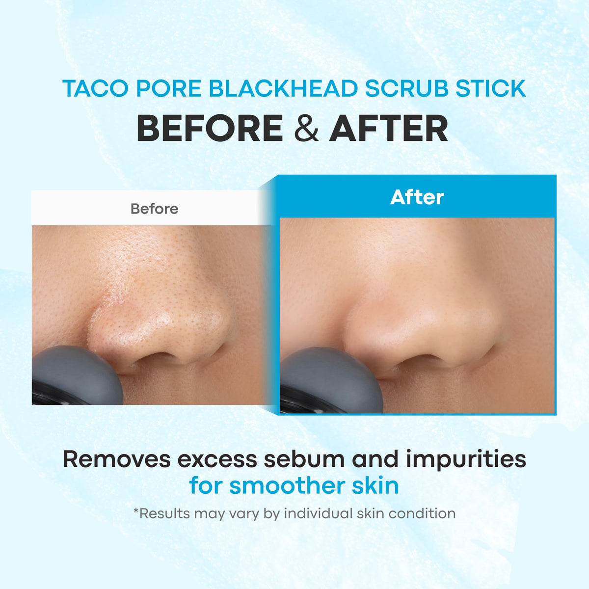 Back view of TONYMOLY Tako Pore Clay Scrub Stick packaging