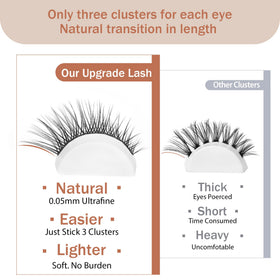 Back view of TOOCHUNAG Lash Clusters packaging