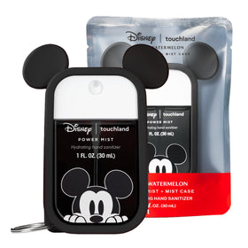 Back view of Touchland Disney hand sanitizer bottle