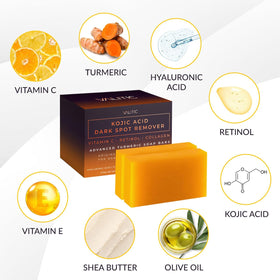 Back view of VALITIC Kojic Acid Soap packaging