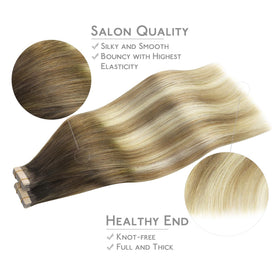Back view of Wennalife Tape in Hair Extensions