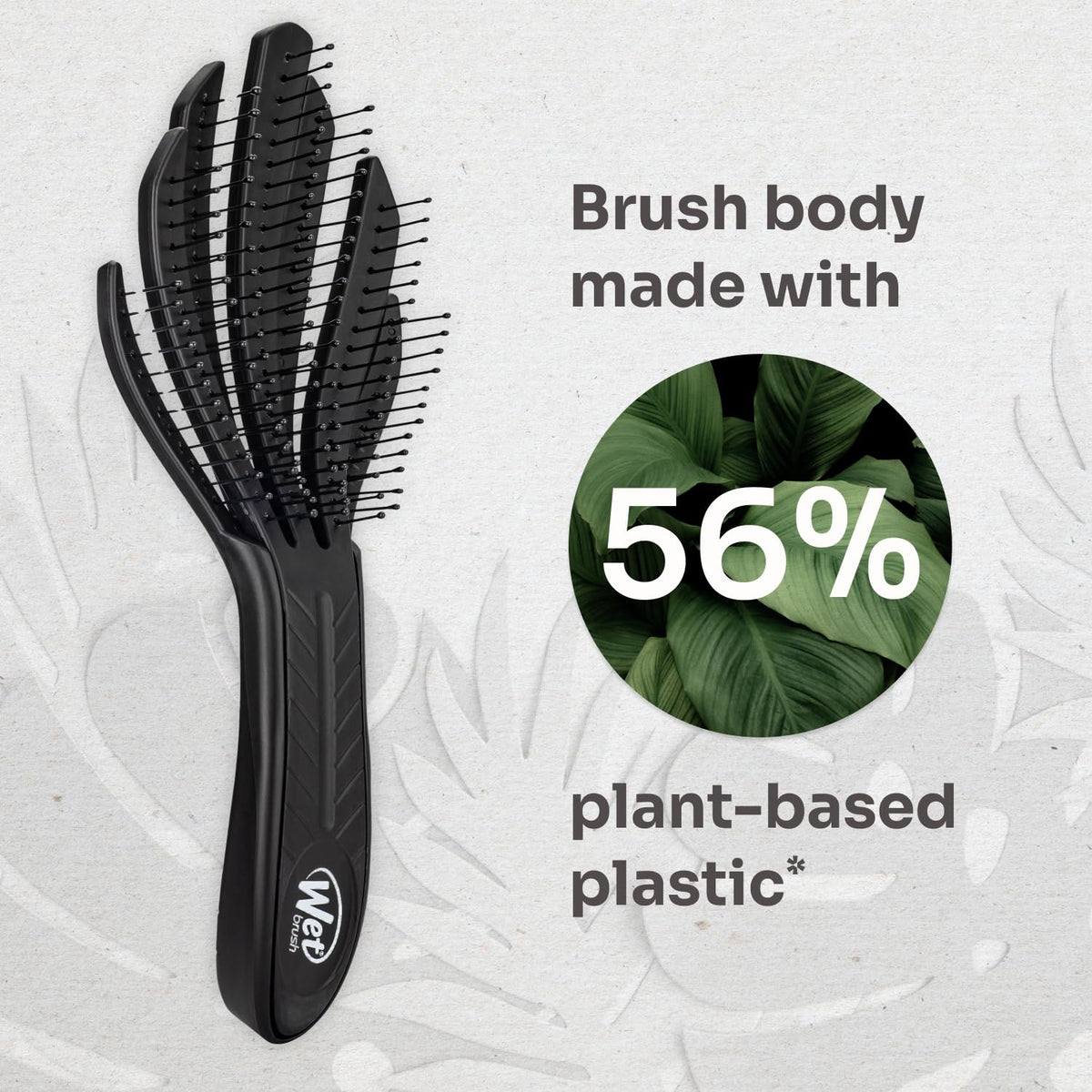 Back view of Wet Brush Go Green Curl Detangler Hair Brush