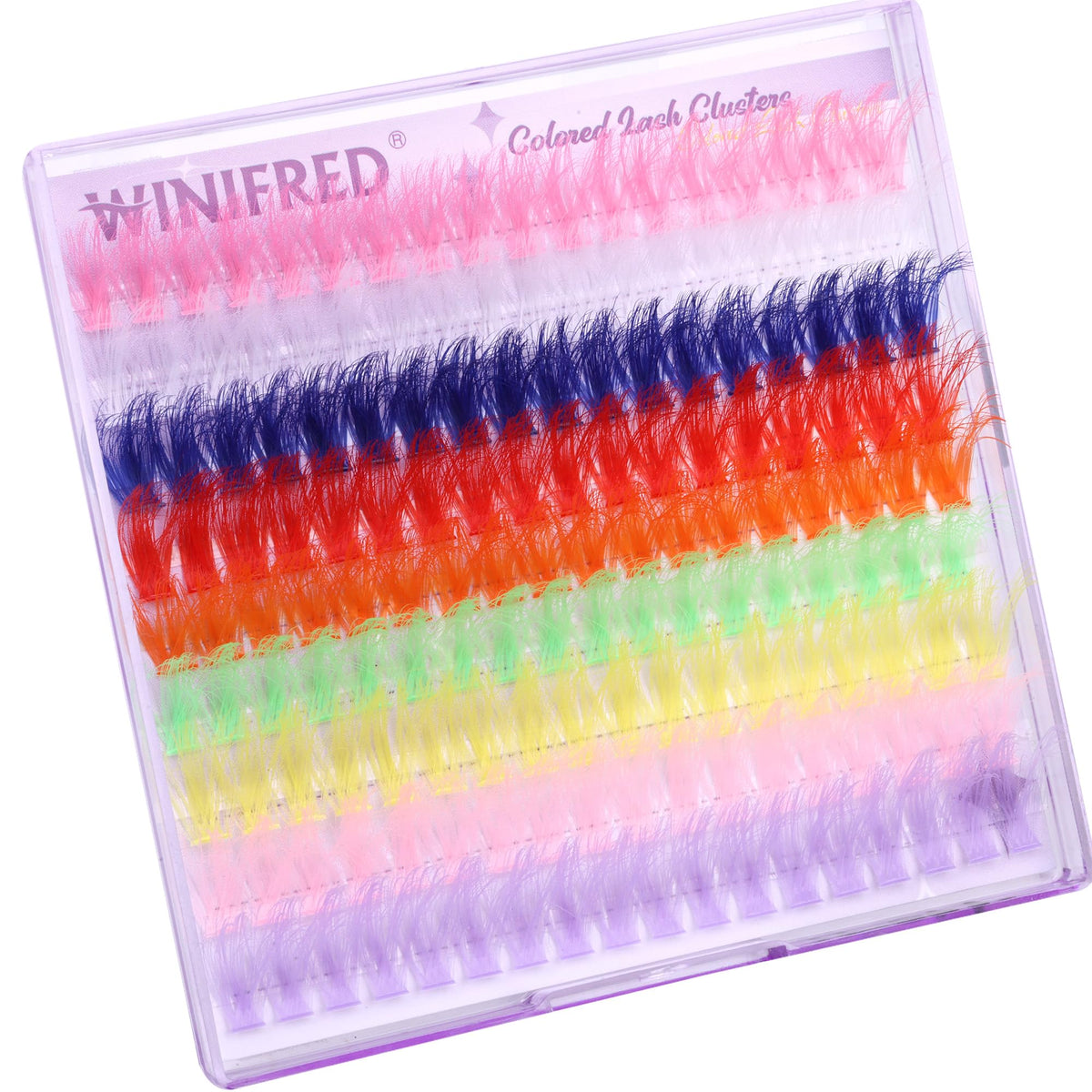 Back view of Winifred Colored Lash Clusters showing lash band