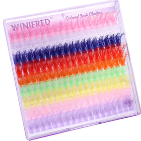 Back view of Winifred Colored Lash Clusters showing lash band