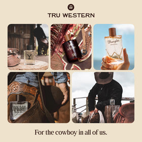 Back view of Yellowstone Men's Handcrafted Cologne bottle