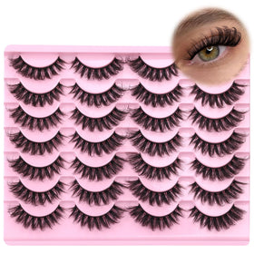 Back view of zanlufly Cat Eye False Eyelashes packaging