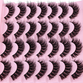 Back view of zanlufly Cat Eye False Lashes packaging