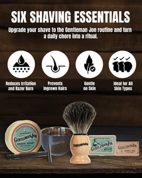 Badger hair brush and stainless steel bowl from Gentleman Jon kit