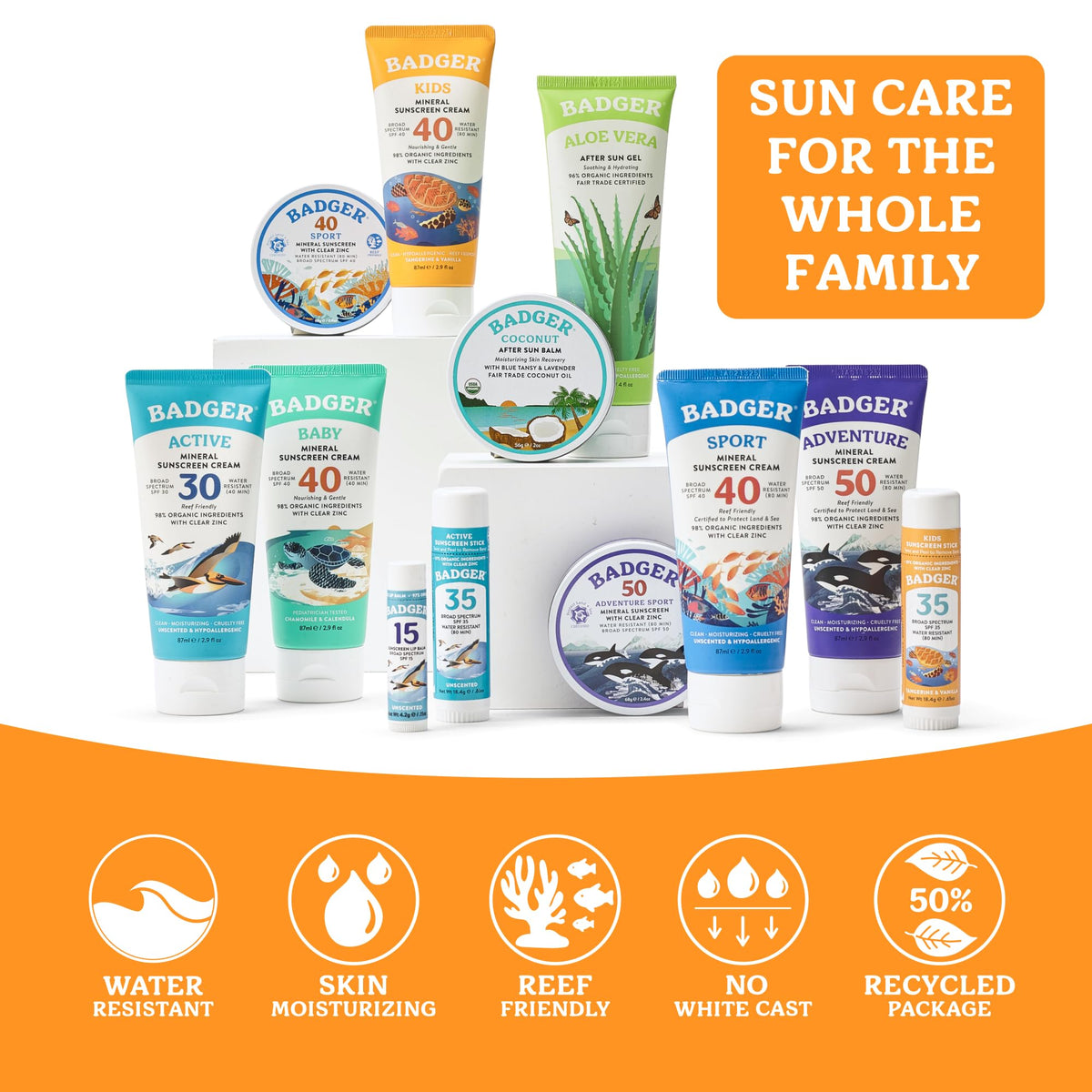 Badger Kids Mineral Sunscreen in the hands of a child