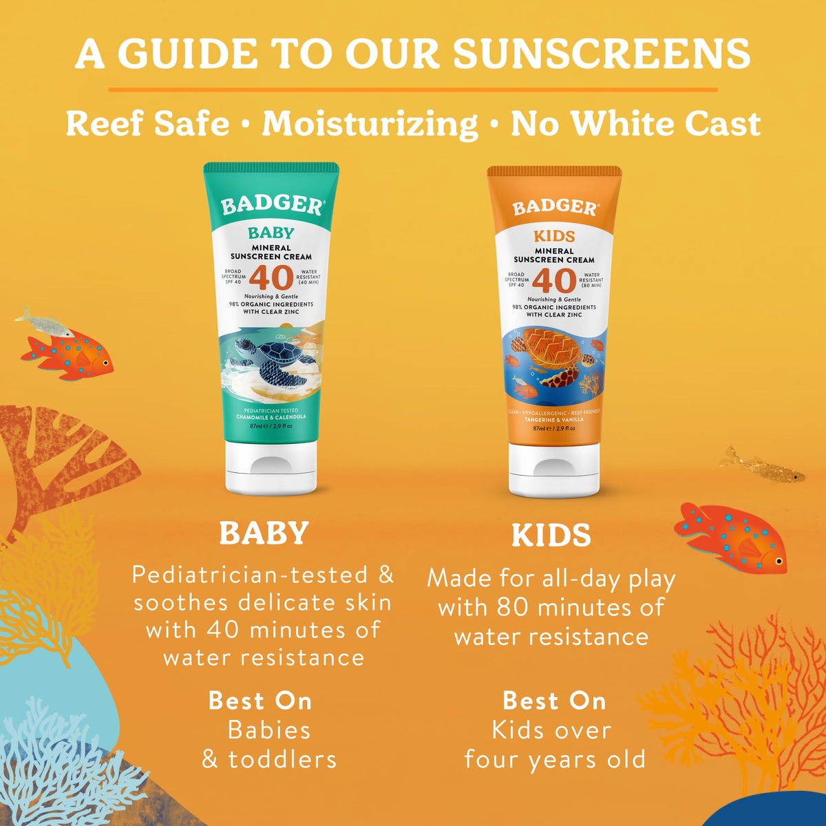 Badger Kids Mineral Sunscreen next to beach toys