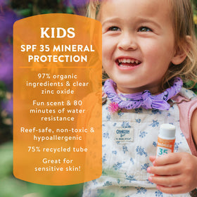 Badger Kids SPF 35 Face Stick side view