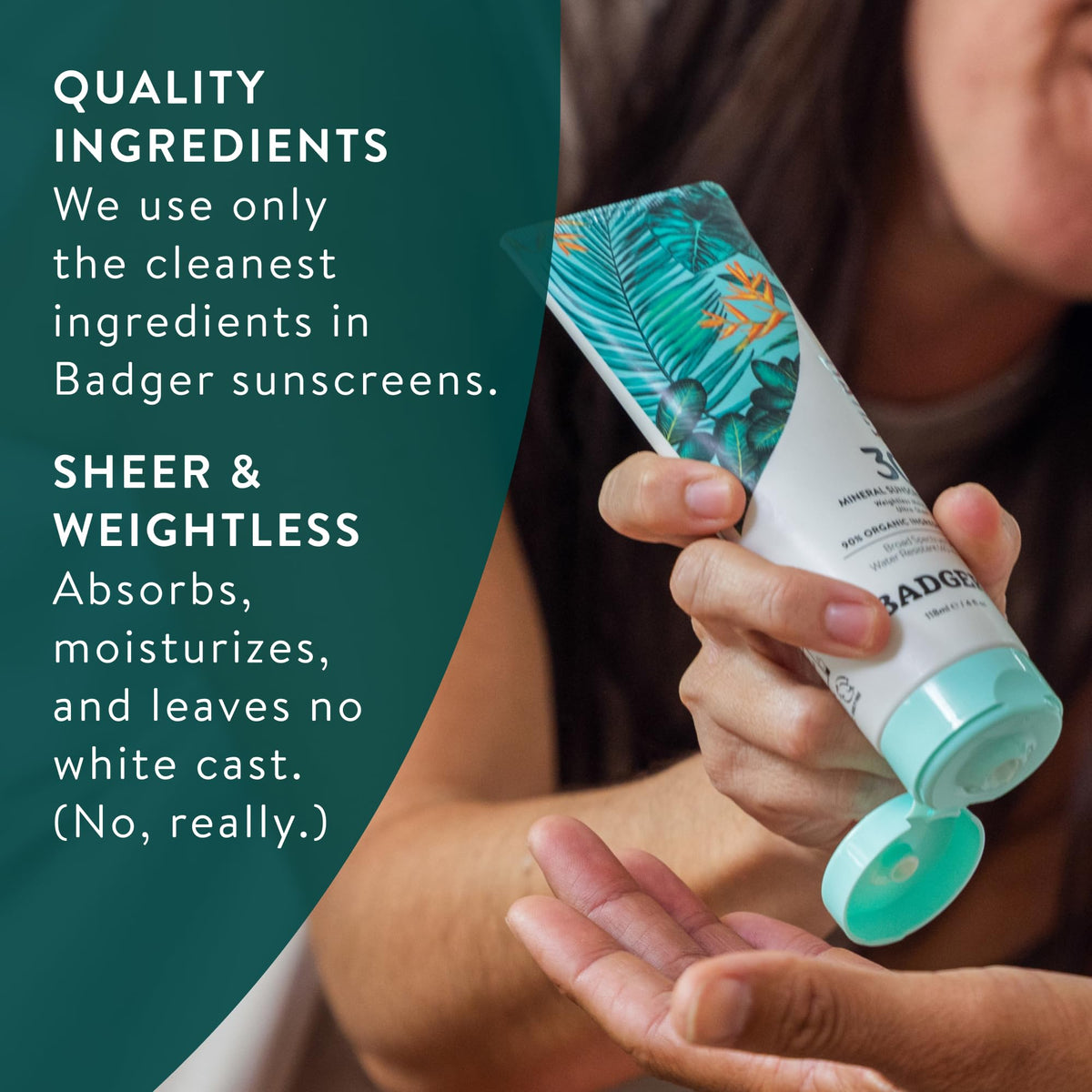 Badger Mineral Daily & Face Sunscreen Combo SPF 30 application demonstration