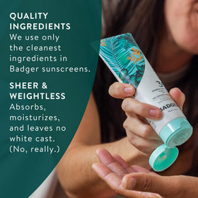 Badger Mineral Daily & Face Sunscreen Combo SPF 30 application demonstration