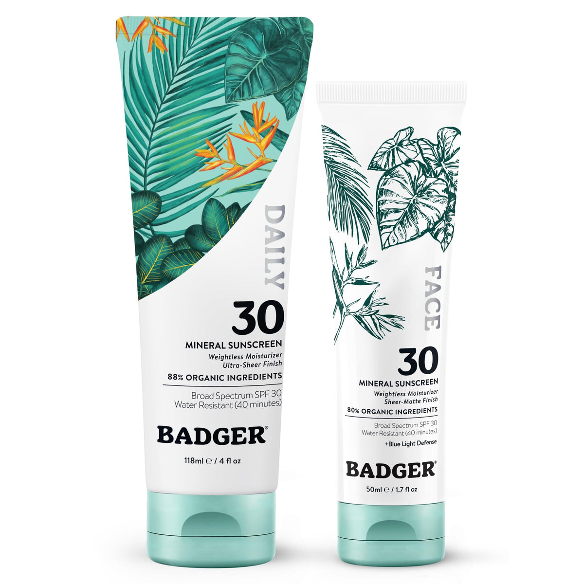 Badger Mineral Daily & Face Sunscreen Combo SPF 30 front view