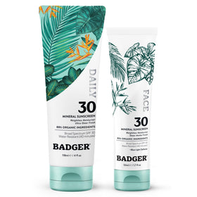 Badger Mineral Daily & Face Sunscreen Combo SPF 30 front view
