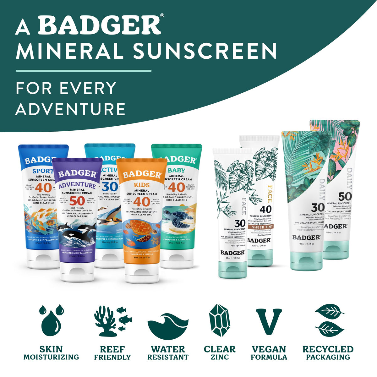 Badger Mineral Daily Sunscreen SPF 30 in outdoor setting